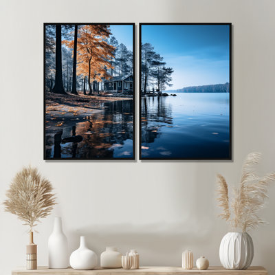 Lake Blue Lakeside Whispers - art mural bleu