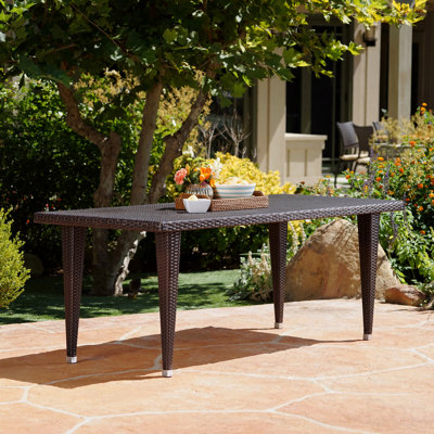 Table de patio rectangulaire