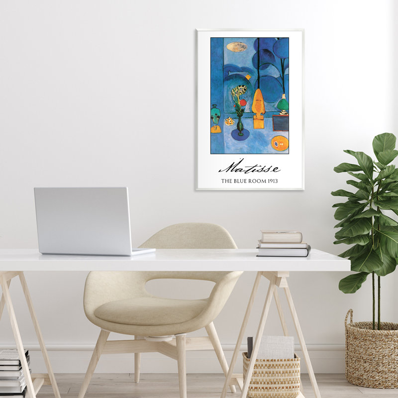 Plaque murale Matisse The Blue Room, design par Vintage Hustle, H 19 po x l 13 po