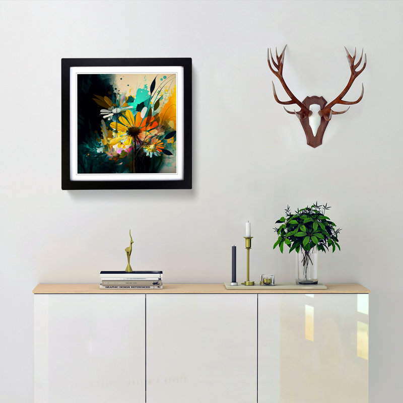 Wildflowers No.2 - Framed Print, Black