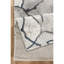 2 pi 7 po Tapis de couloir abstrait et gris X 9 10, fabriqué à la machine, style Art et contemporain, matériau, teinture, motifs modernes et décontractés d'une hauteur de 0,43 po, 100%, envers en jute et animal de compagnie