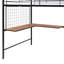 Lit mezzanine robuste en métal peu encombrant avec bureau, échelle de rangement et design noir moderne pour les chambres à coucher et les espaces de travail