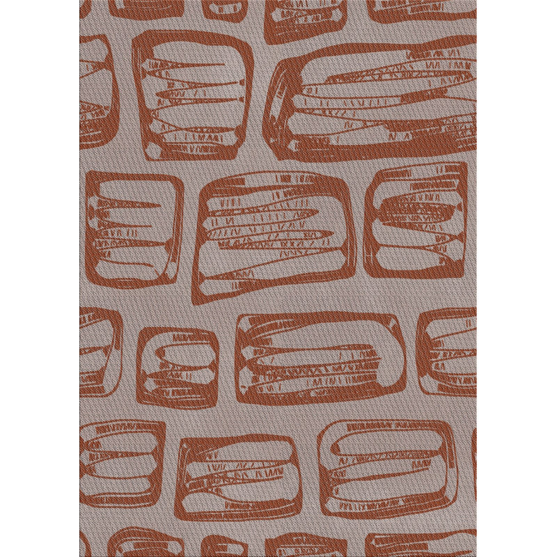 Tapis de la surface orange en laine touffeté à la main Owsley