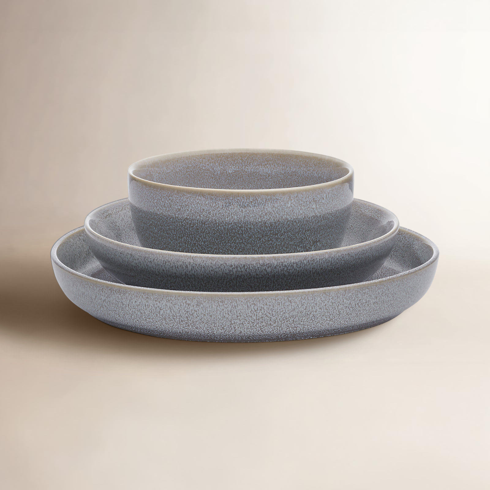 Mikasa Huxley Stoneware Pasta Bowl, Gray
