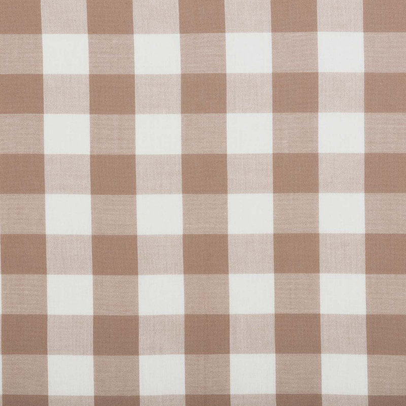 Annie Buffalo Check 100% Cotton Gingham Room Darkening Rod Pocket Single Curtain Panel, Portabella Brown