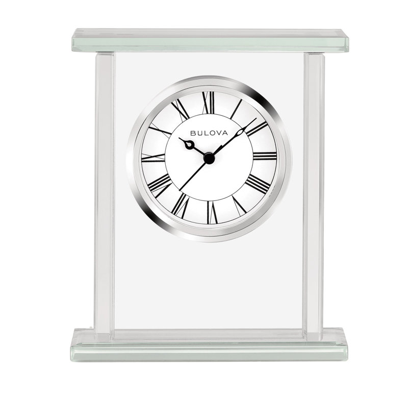 Bulova Cooper Beveled Glass Carriage Clock, B1728