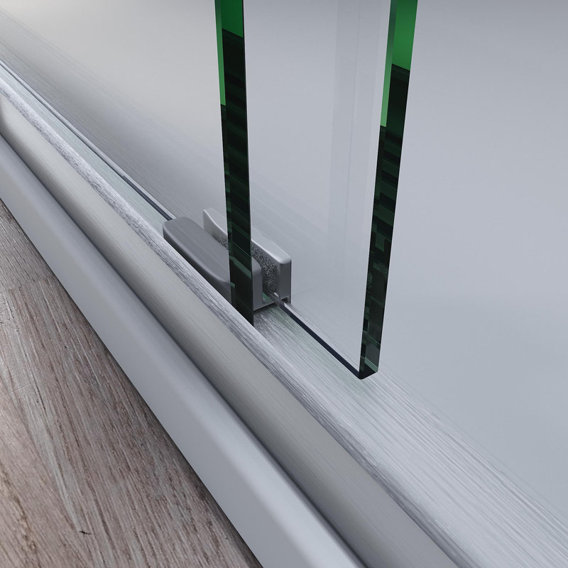 50"-54"W x 72" H Sliding Shower Glass Door, Brushed Nickel