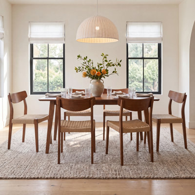 Corrine Solid Wood Top Four Leg Dining Set