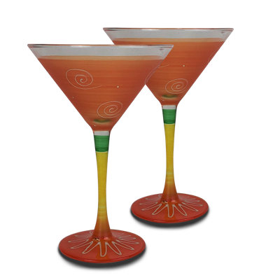 Verre à martini 7 oz péruvien Splendor Turquoise