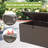 50" W 120 Gallon Large Durable Outdoor Storage And Weather Resistant Resin Brown Rattan Deck Box For Garden Patio
