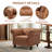 Gazim 2-Piece Tufted Faux Leather Chesterfield Accent Chair Living Room Set-1143386319