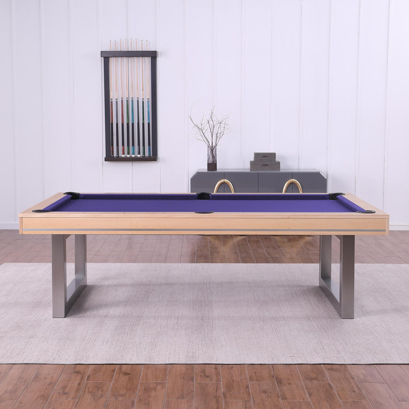 Table de billard en bois massif Harmony, 7 pi, Chêne Naturel, Mauve résistant à l'eau