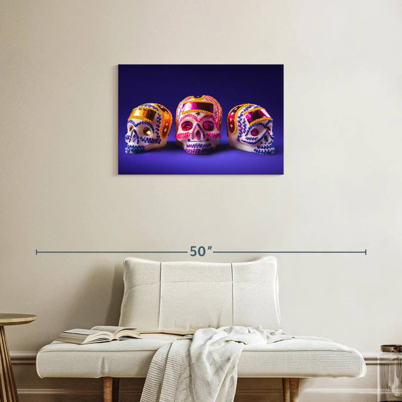Jour des Morts, Sugar Skulls, H 20 po x l 30 po