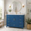 Meuble-lavabo moderne en bois massif avec lavabo, plateau en quartz, portes à fermeture en douceur et tiroirs spacieux-1457392201