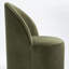 Petit fauteuil de coiffeuse pivotant en velours entièrement assemblé avec roulettes cachées-1379909532