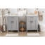 Meuble-lavabo moderne de 48 pouces avec lavabo en céramique, portes à fermeture en douceur, tiroir rabattable, tablettes de porte à double couche, solution de rangement élégante-2050166476