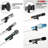 5 Core Mic Stand Floor 4Pcs Adjustable Tripod Microphone Stands w Extending Telescoping Boom Arm-114424207
