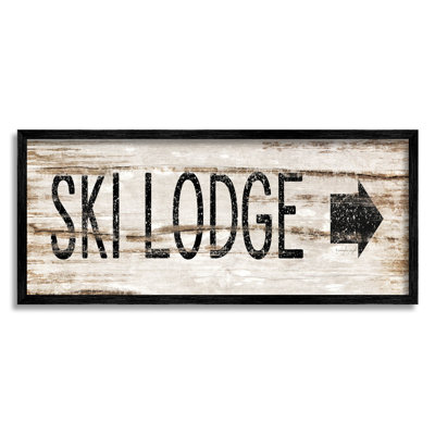 " Ski Lodge Rustic Sign " by Jennifer Pugh