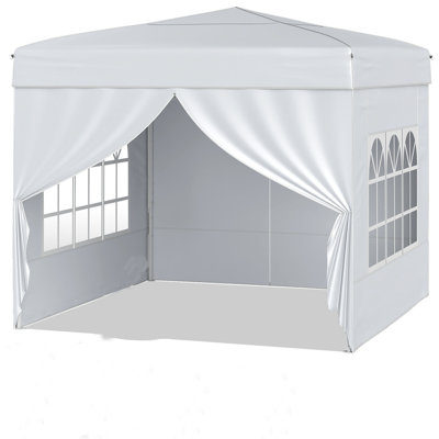 UV Resistant Waterproof Heavy Duty 10 X 10 FT Outdoor Pop Up Canopy Tent Commercial Patio Sunshade Shelter With 4 Removable Sidewalls For Market Party