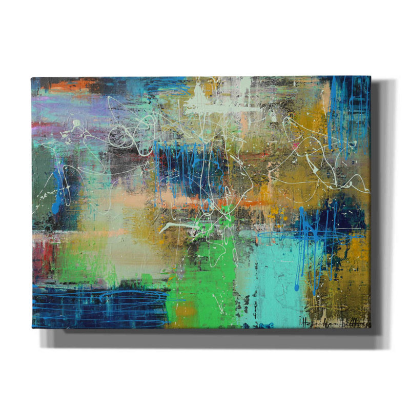 «City Reflection» par Ingeborg Herckenrath, art mural sur toile, H 40 po x l 54 po x P 1,5 po