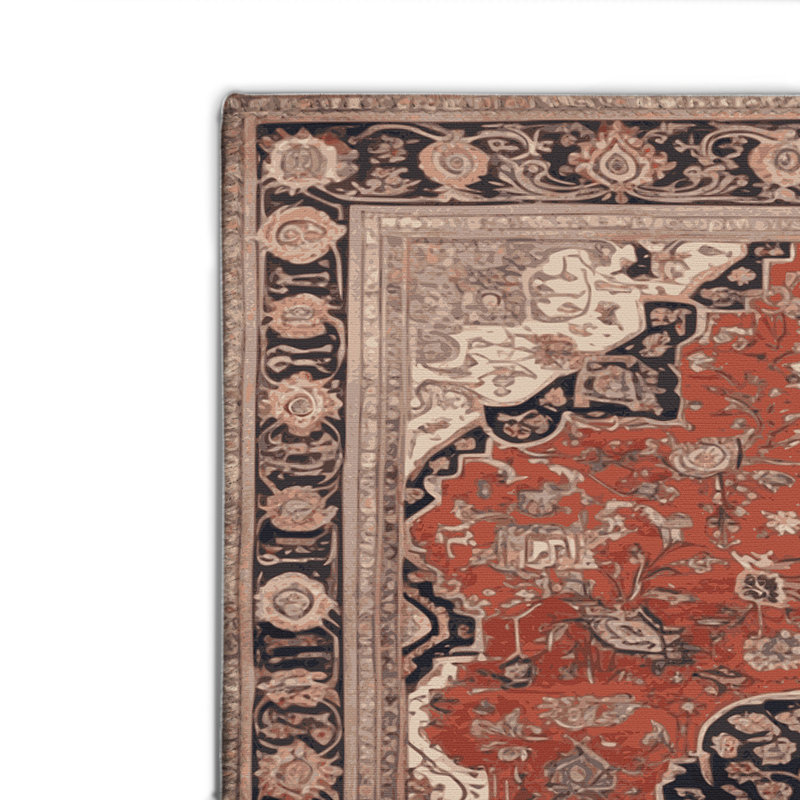Tapis d'intérieur et d'extérieur brun Persian, Rectangulaire 2 pi x 3 pi