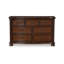 Commode large Laon, 7 tiroirs, 60 pouces, bois franc brun cerisier massif
