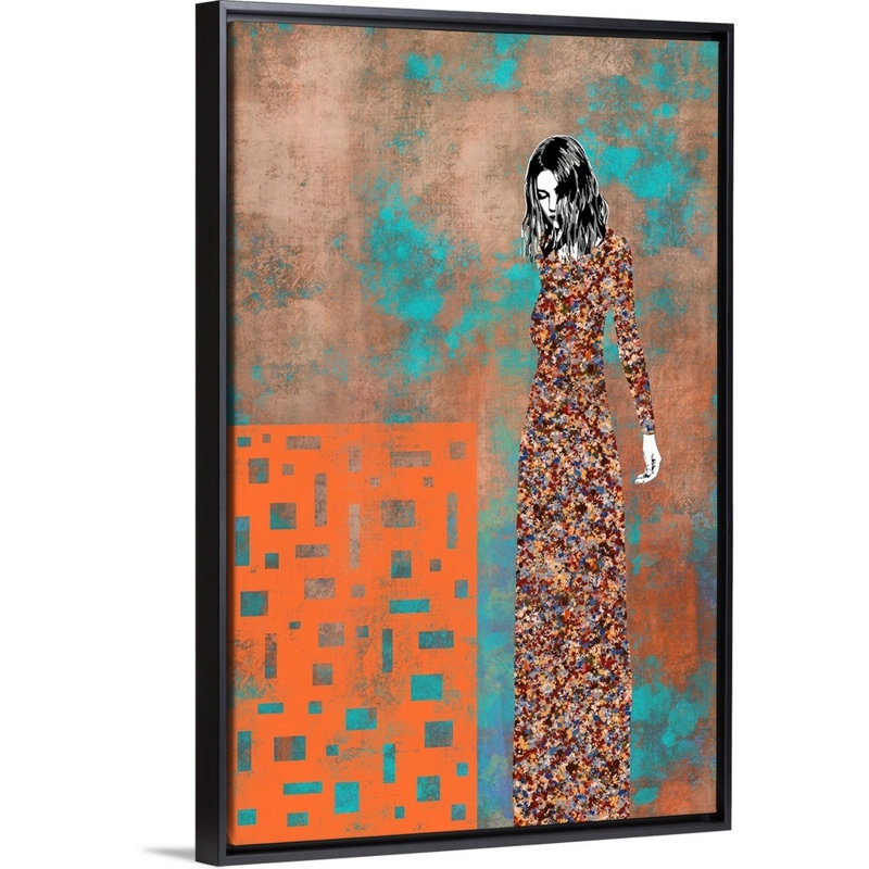 «La Entrada» par Jose Cacho - impression d'art graphique, Toile avec cadre noir, H 20 po x l 14 po x P 1,75 po