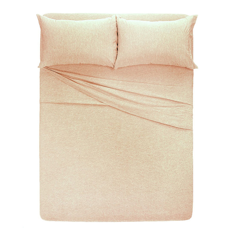 Blush Cotton Modal Jersey Knit Full Sheet Set