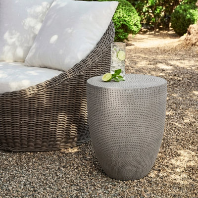 Eustis 17.5" H x 14.25" W Concrete Round Outdoor Side Table