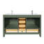 Meuble-lavabo autoportant 60 po Anvay en vert forêt avec comptoir en quartz de Carrare-1140451952-1153899799