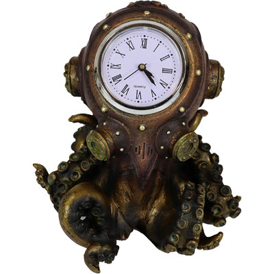 Steampunk Nautilus Submariner Octopus Kraken Soldier Table Desktop Shelf Clock Figurine -  Bungalow Rose, 940D5F40048E4E67802157439F418967