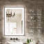 Miroir de salle de bain 30 po x 36 po à DEL sans cadre, miroir intelligent