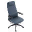 Fauteuil de bureau et de conférence en cuir / polyester Mylaya - Siège de direction ergonomique réglable et inclinable avec pivot pour le bureau personnel et la salle de conférence-409147520
