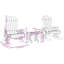 Larissa 3 Piece Solid Wood Garden Lounge Set