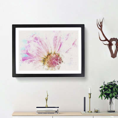 Pink Daisy Flower - Framed Print