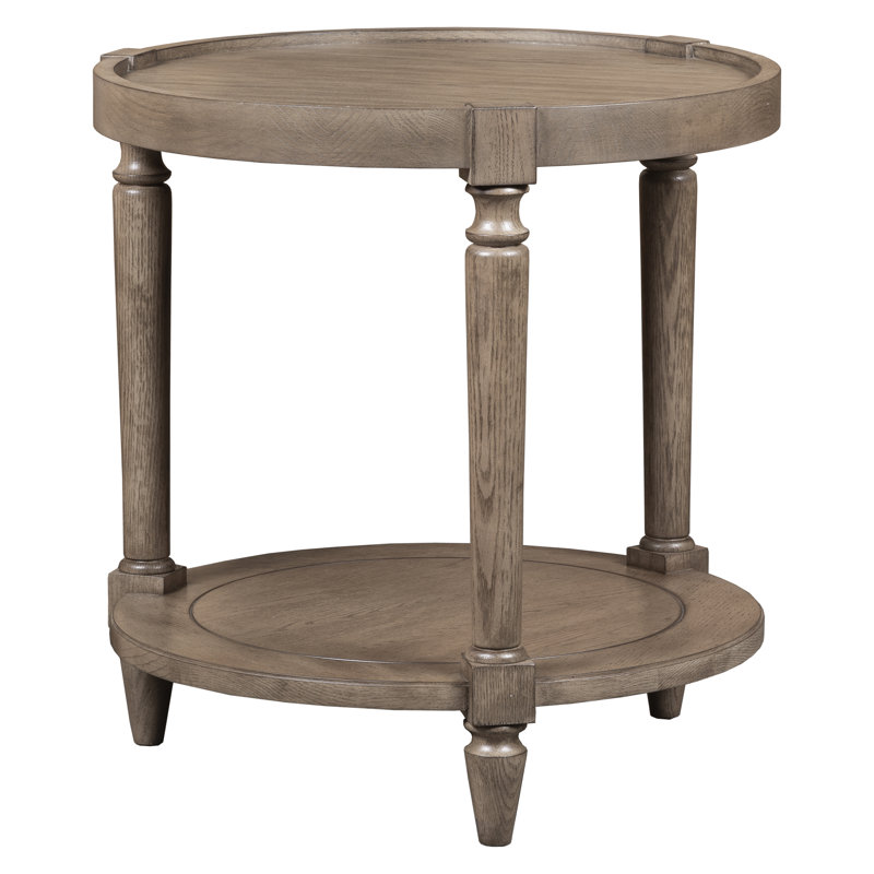 Monogram Solid Wood Tray Top End Table