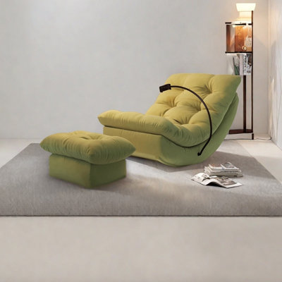 Chaise berçante ergonomique en suède