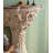 32.48" White Semi-Circle Solid Wood Console Table