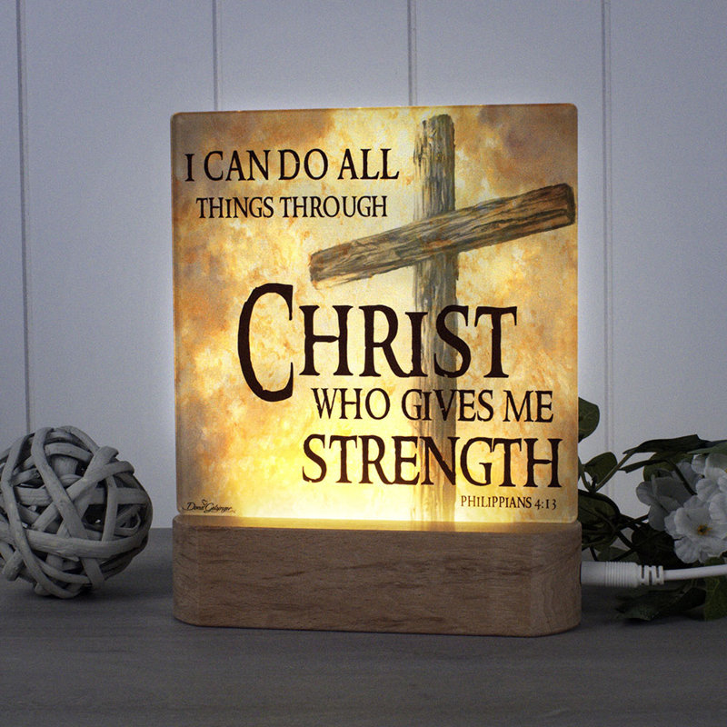 All Things Through Christ Night Light