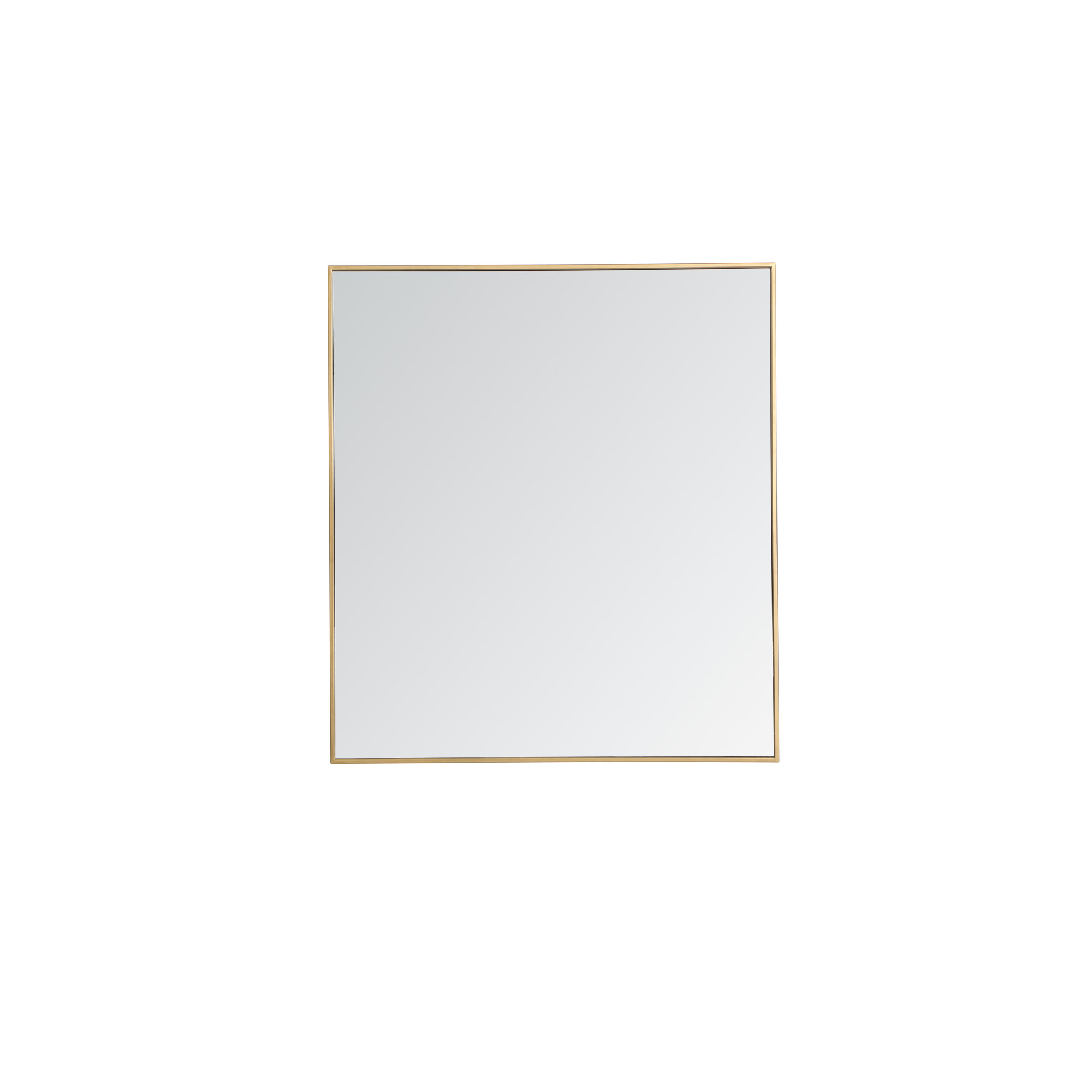 Sabine Metal Rectangle Wall Mirror, 40" x 36", Brass
