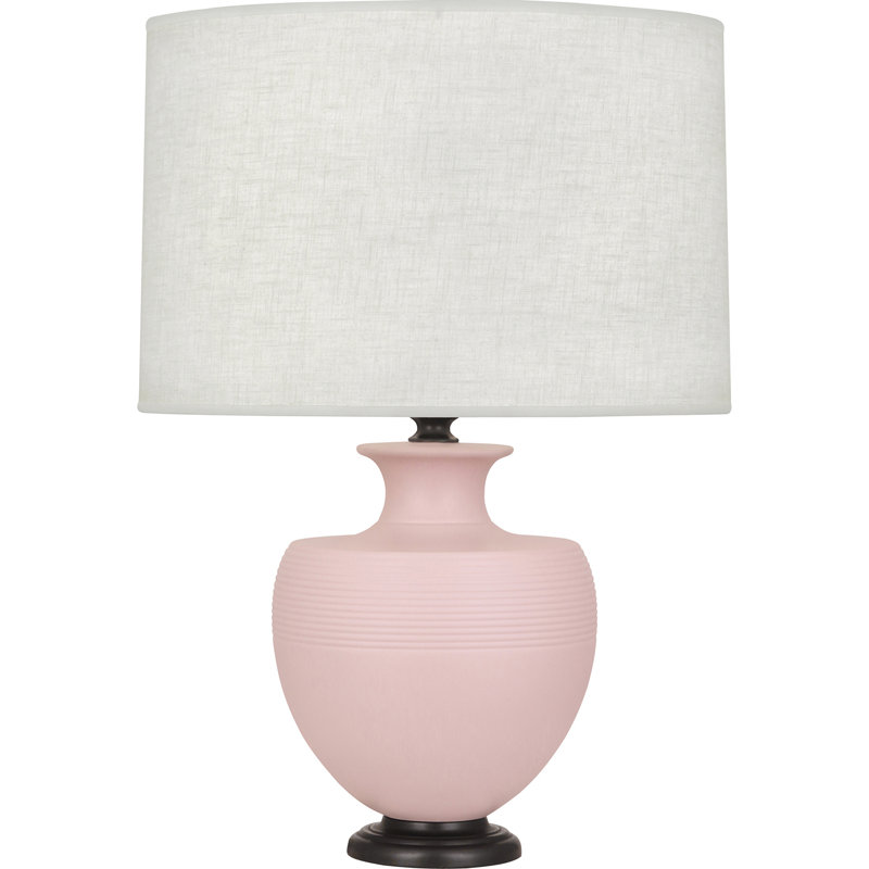 Atlas Table Lamp, Matte Woodrose/Deep Patina Bronze
