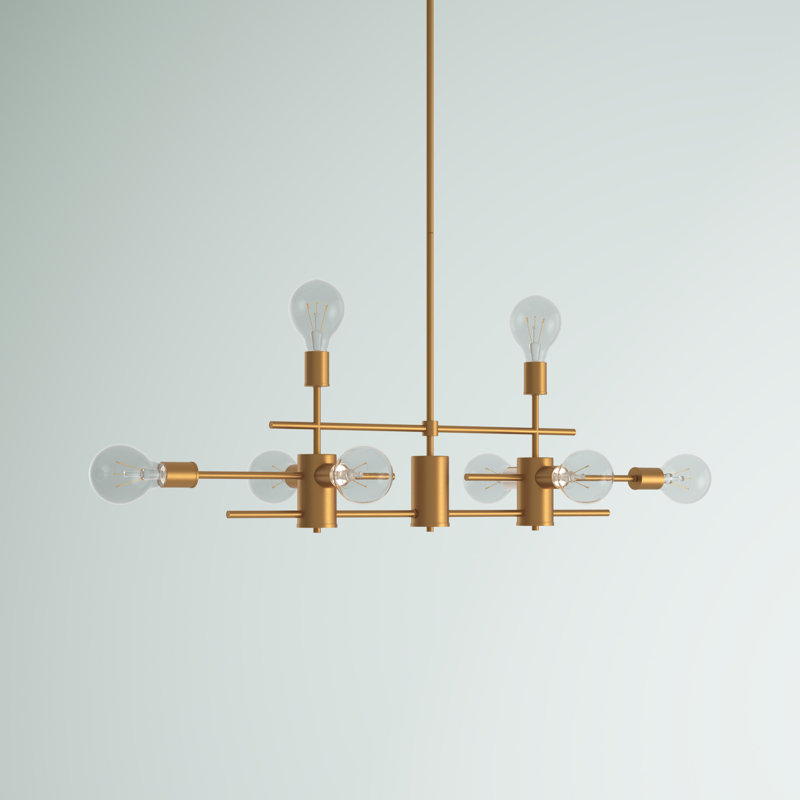 Cusack 8 - Light Kitchen Island Pendant, Aged Gold