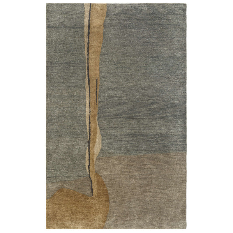 Hemmings Hand Tufted Wool Indoor Rug, Rectangle 5' x 8'