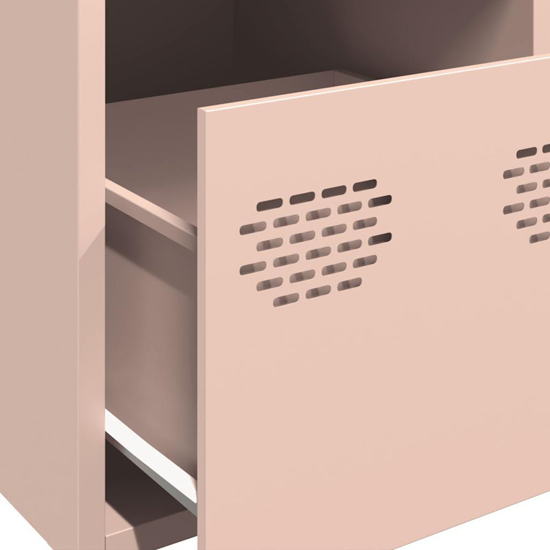 Batdorf Steel Highboard Accent Chest, Antique Pink/Pink