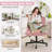 Velvet Criss Cross Armless Office Chair With Wheels, Adjustable Swivel Ergonomic Chair With Extra Pillow For Home Office, Meditation & Makeup Area-1039018437-1039018456