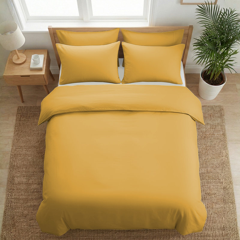 Hotel Collection Egyptian Cotton Duvet Cover Set – 100% Premium Natural Cotton, Lightweight & Breathable with Zipper Closure