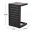Table en forme de C CAPE CORAL ALU GRIS-577164494