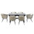 Discover Unmatched Flexibility In Alfresco Dining With Six Creatively Arranged Chairs Made Of Polyester Woven Tape And A Table That Expands From 62.9 To 82.6 Inches To Suit Any Occasion.