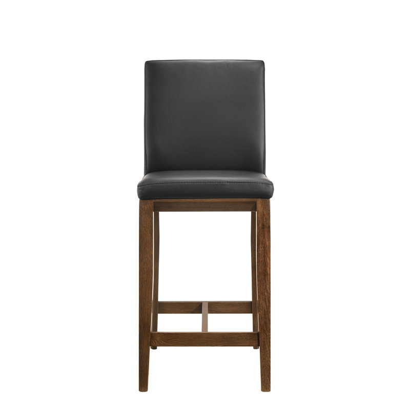Tabouret de comptoir 26 po Jessia, Noir, noir, noir, noir, Noyer