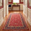 Tapis traditionnel Alder à motif floral intégral, couleur marine, orange, or, vert, crème, ivoire, lavable à la machine, antidérapant, à poils courts, adapté à l'intérieur et à l'extérieur, pour salon, chambre, salle à manger, entrée, couloir, bureau.-96487767